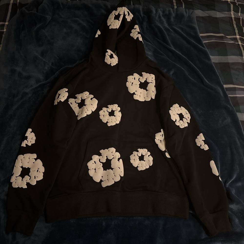 Black Denim Tears with Floral Patterned Men's Sweater